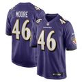 Nick Moore Baltimore Ravens Game Jersey - Purple