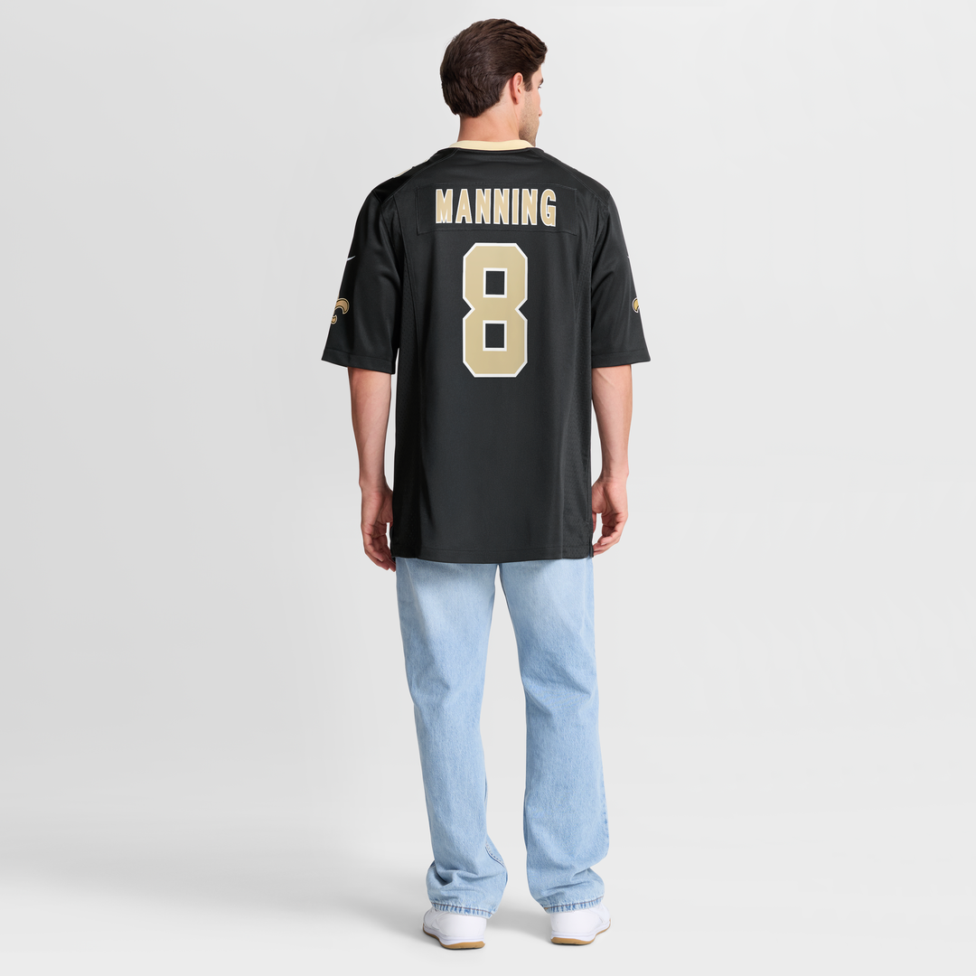 Archie Manning New Orleans Saints Game Jersey - Black
