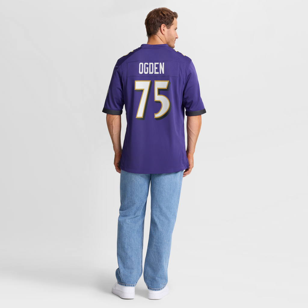 Jonathan Ogden Baltimore Ravens Game Jersey - Purple