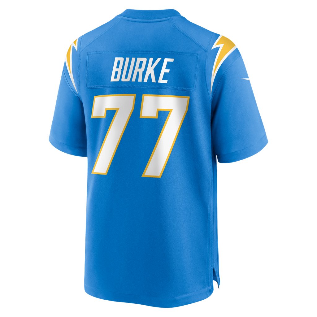 Travis Burke Los Angeles Chargers Game Jersey - Powder Blue