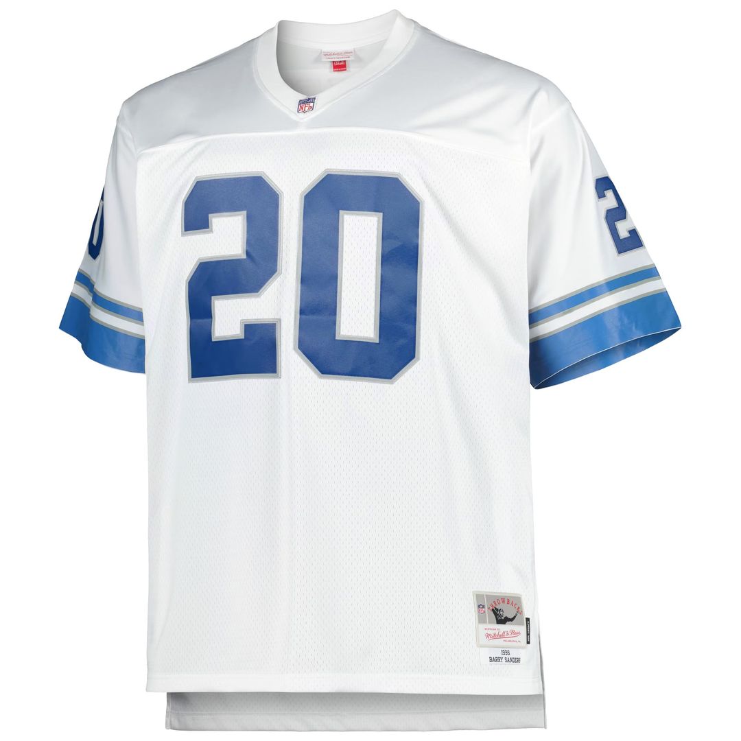 Barry Sanders Detroit Lions Big & Tall 1996 Replica Jersey - White