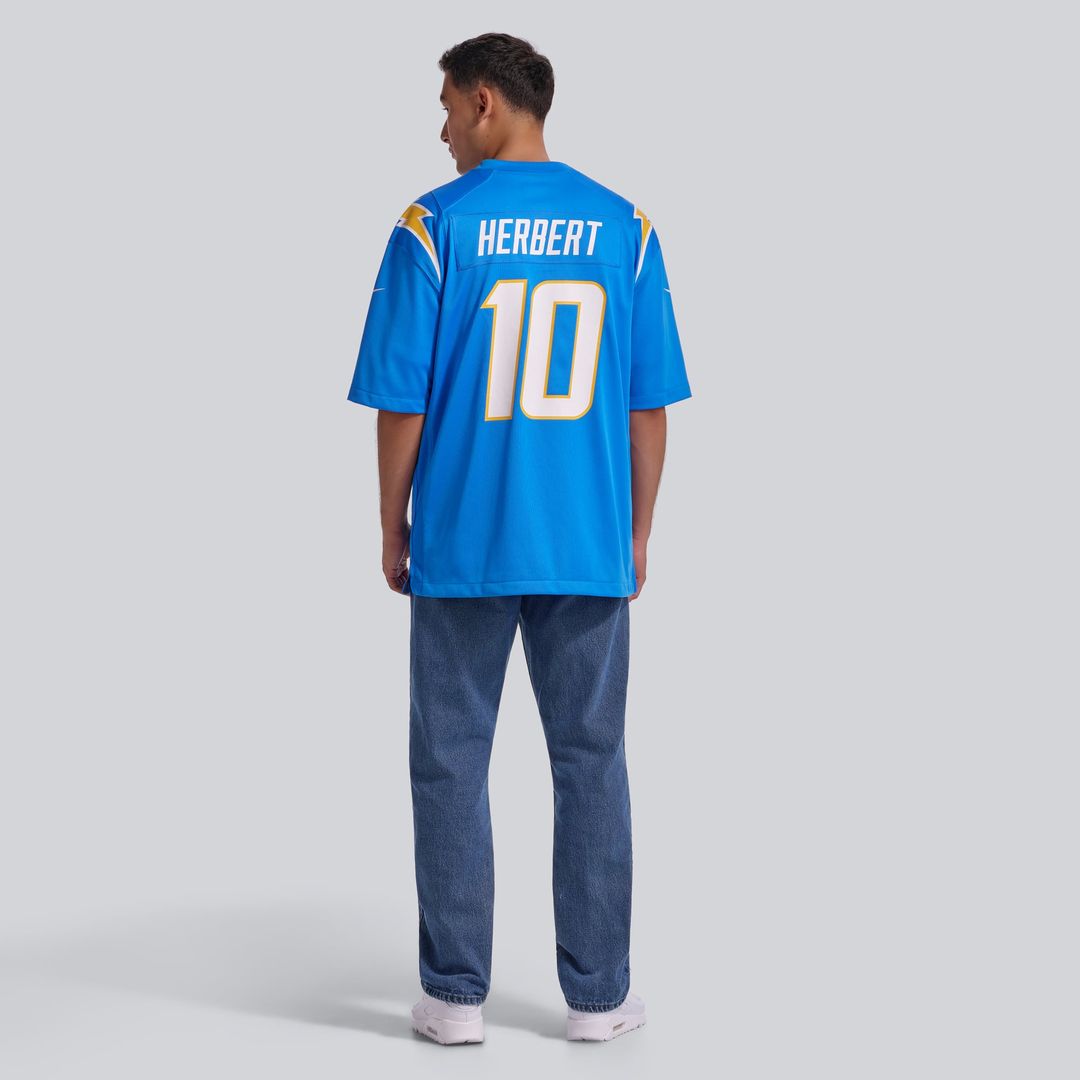 Justin Herbert Los Angeles Chargers Game Jersey - Powder Blue