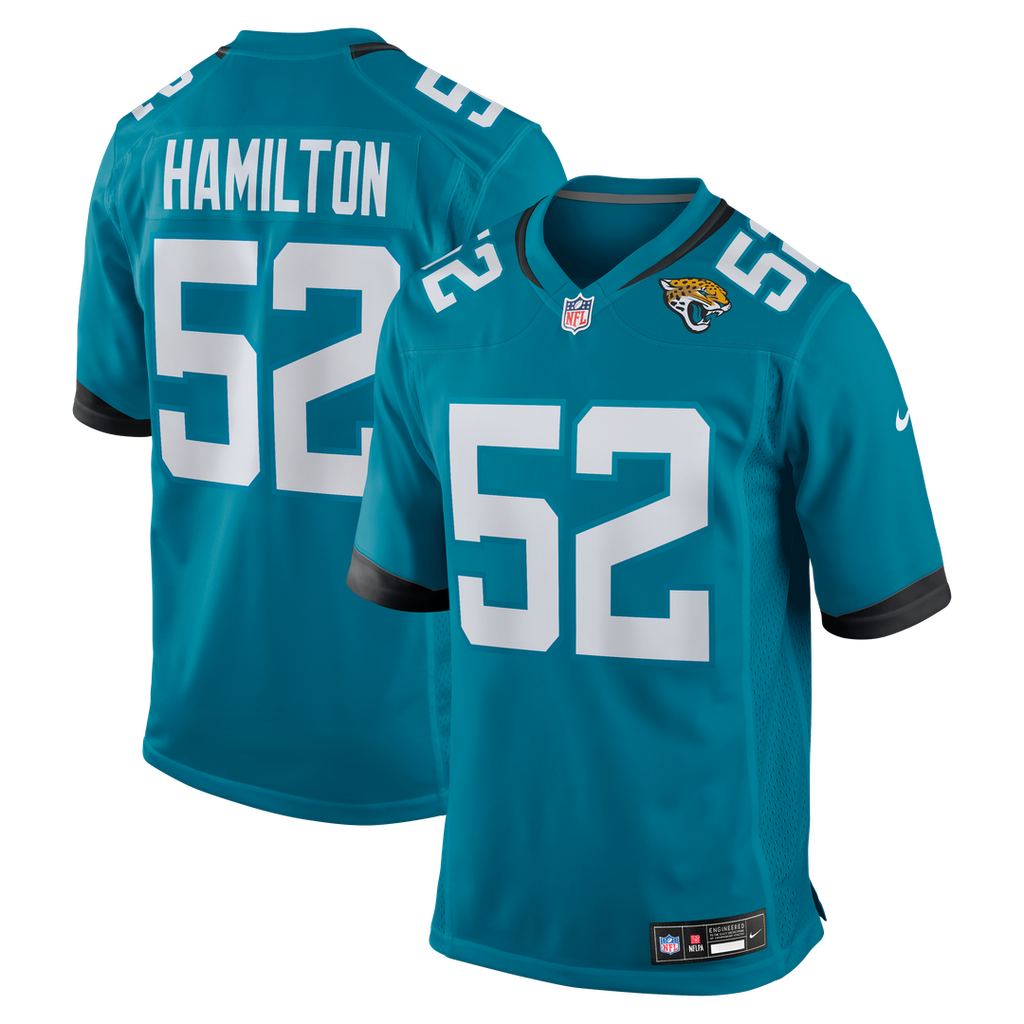 DaVon Hamilton Jacksonville Jaguars Game Jersey - Teal