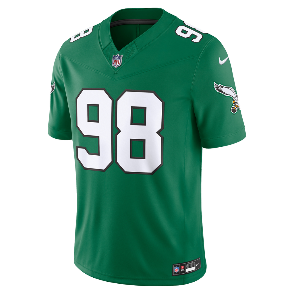 Jalen Carter Philadelphia Eagles Vapor F.U.S.E. Stitched Limited Jersey - Midnight Green