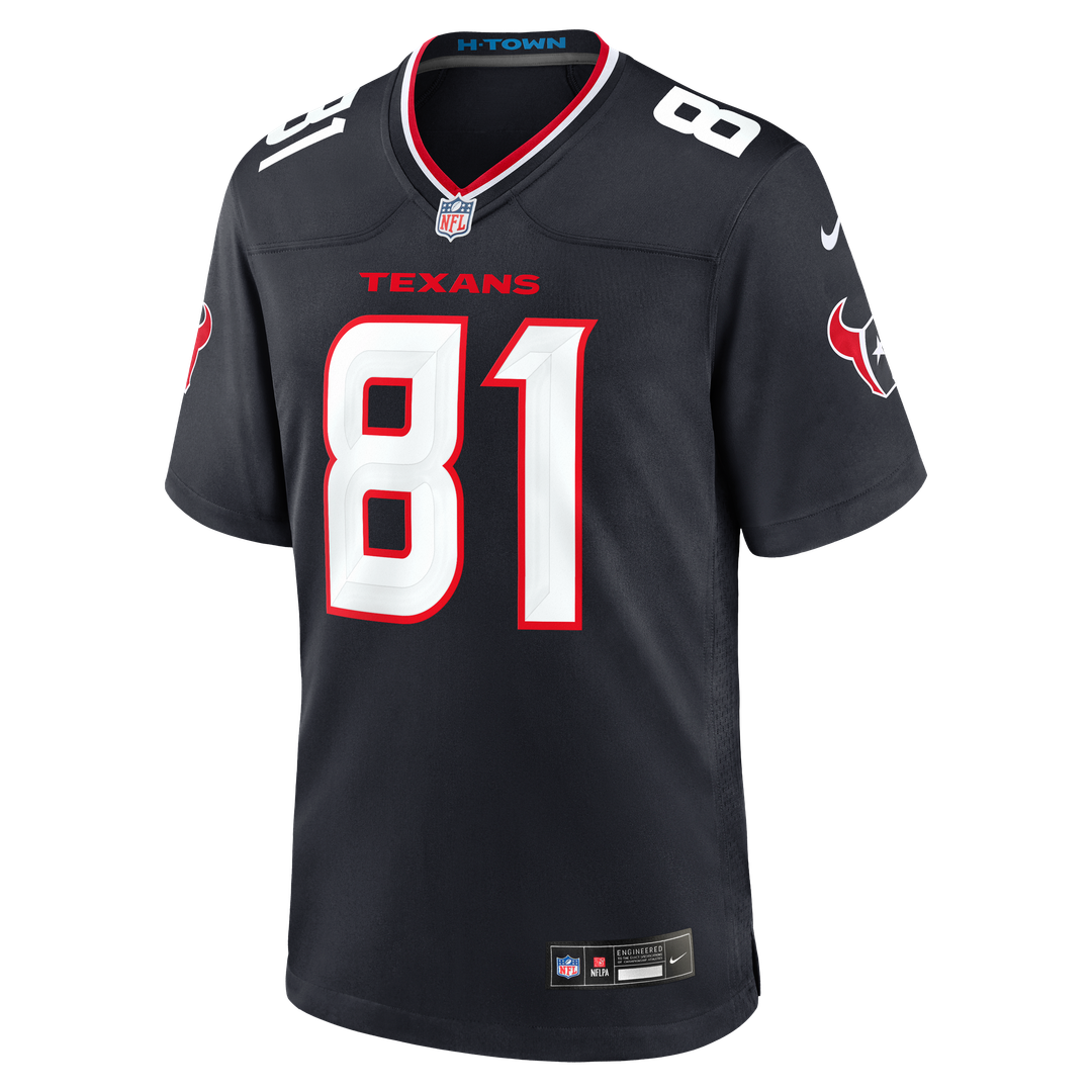 Jayden Higgins Houston Texans Game Jersey - Navy