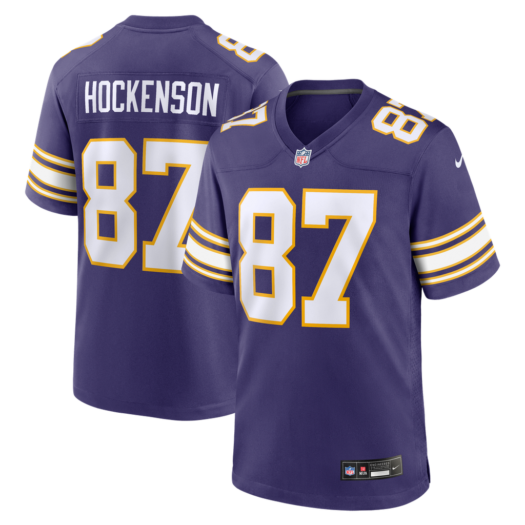T.J. Hockenson Minnesota Vikings Classic Game Jersey - Purple