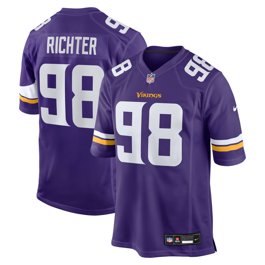 Bo Richter Minnesota Vikings Game Jersey - Purple