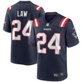 Ty Law New England Patriots Game Jersey - Navy
