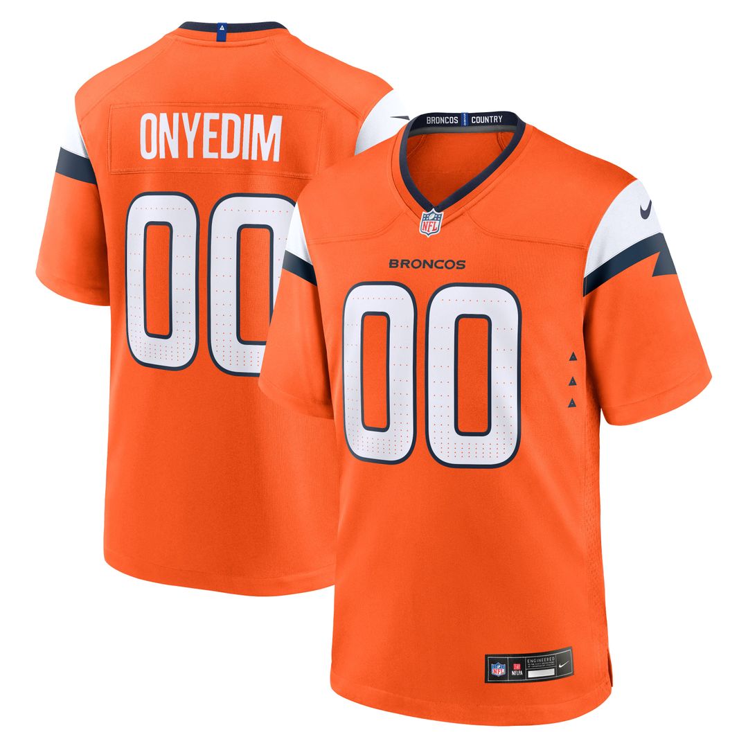 Tyler Onyedim Denver Broncos Game Jersey - Orange