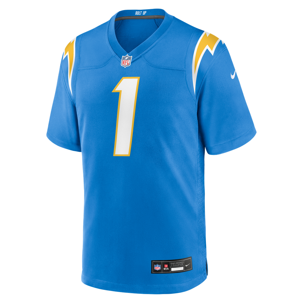 Quentin Johnston Los Angeles Chargers Game Jersey - Powder Blue