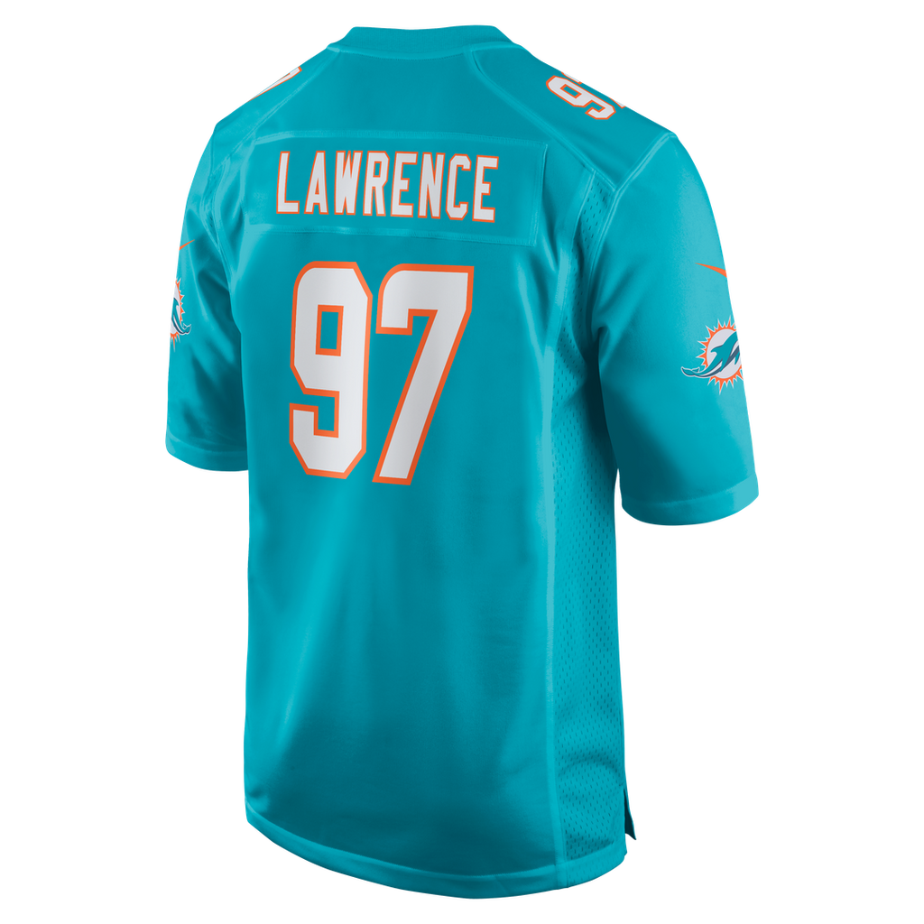 Rashard Lawrence Miami Dolphins Game Jersey - Aqua