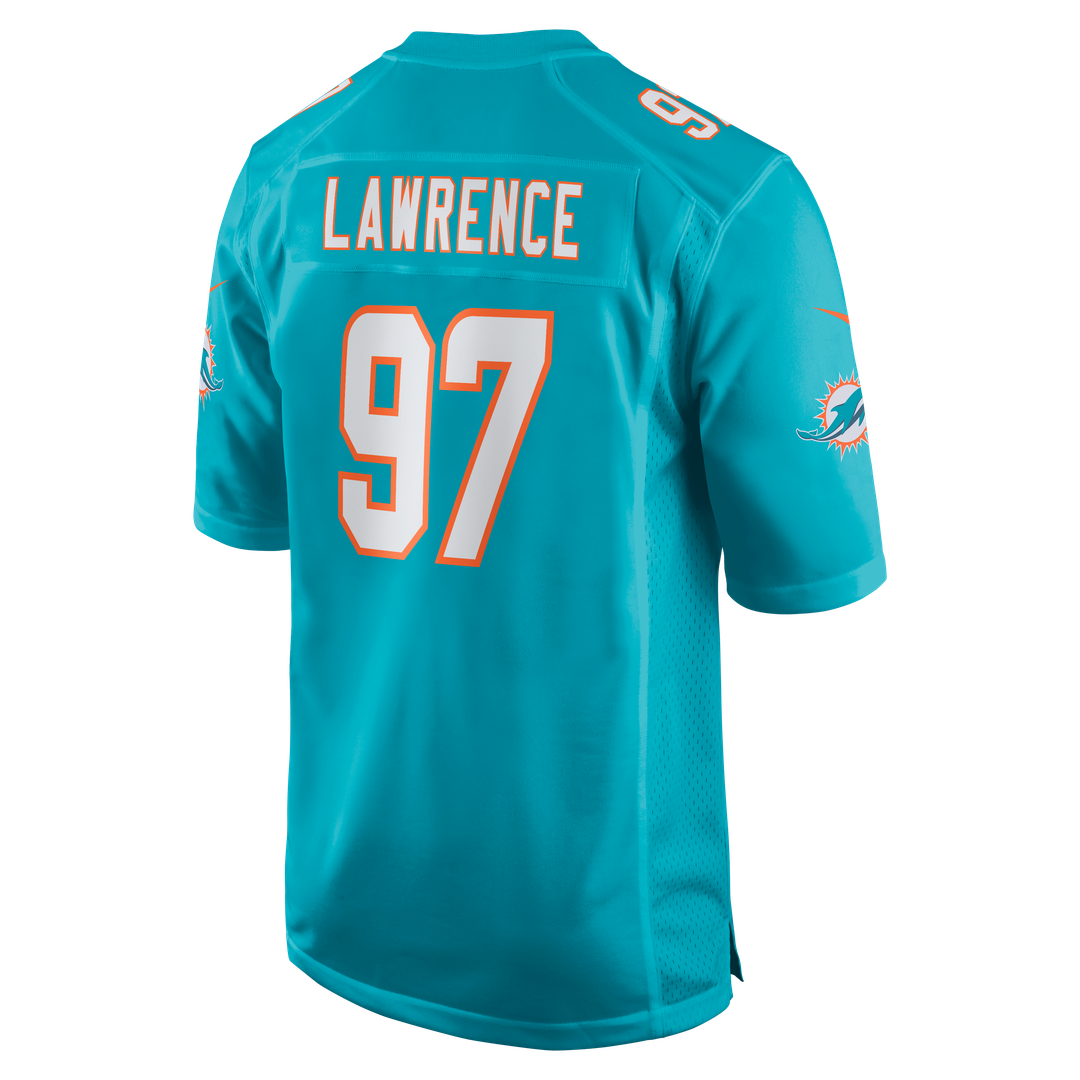 Rashard Lawrence Miami Dolphins Game Jersey - Aqua