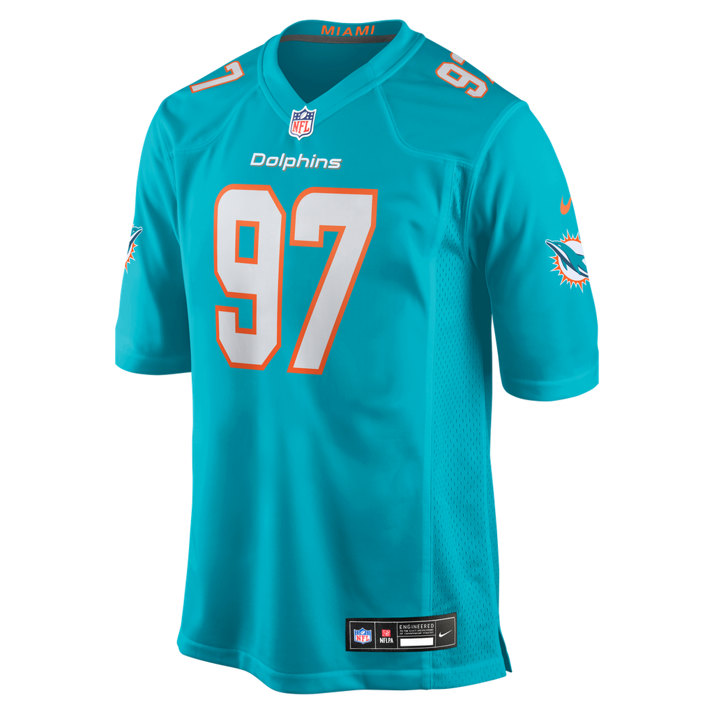 Rashard Lawrence Miami Dolphins Game Jersey - Aqua