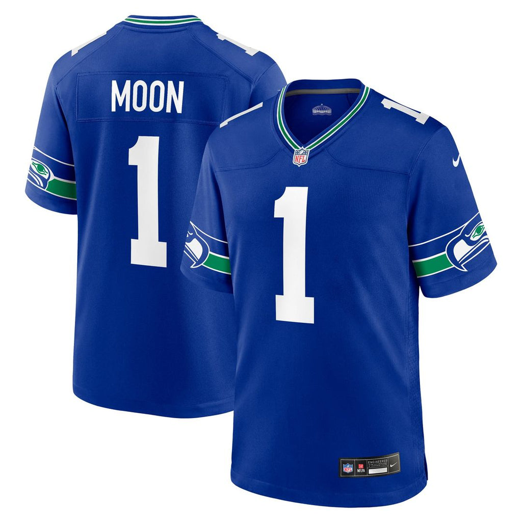Warren Moon Seattle Seahawks Alternate Game Jersey - Royal Blue