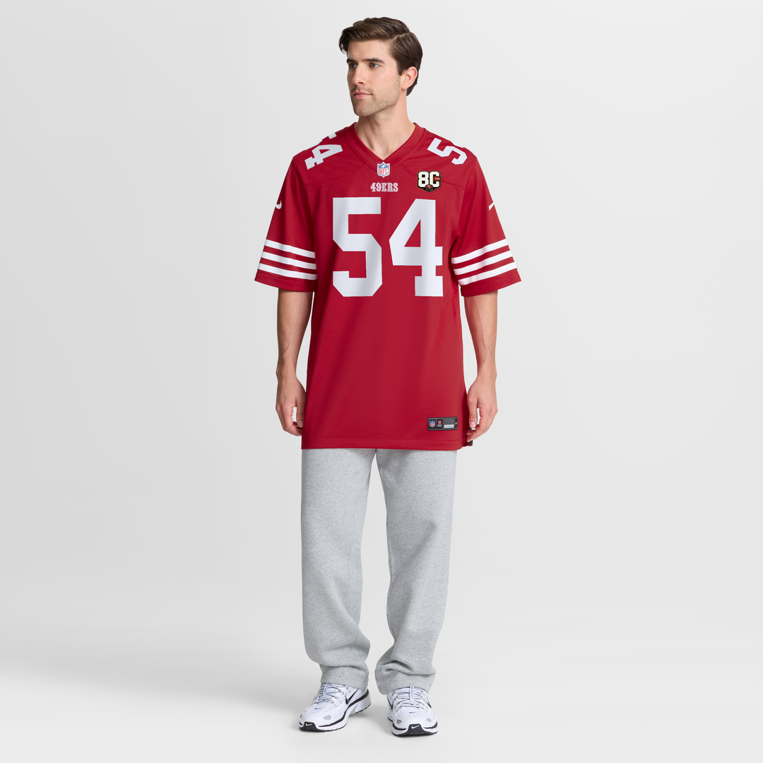 Fred Warner San Francisco 49ers 80th Anniversary Game Jersey - White
