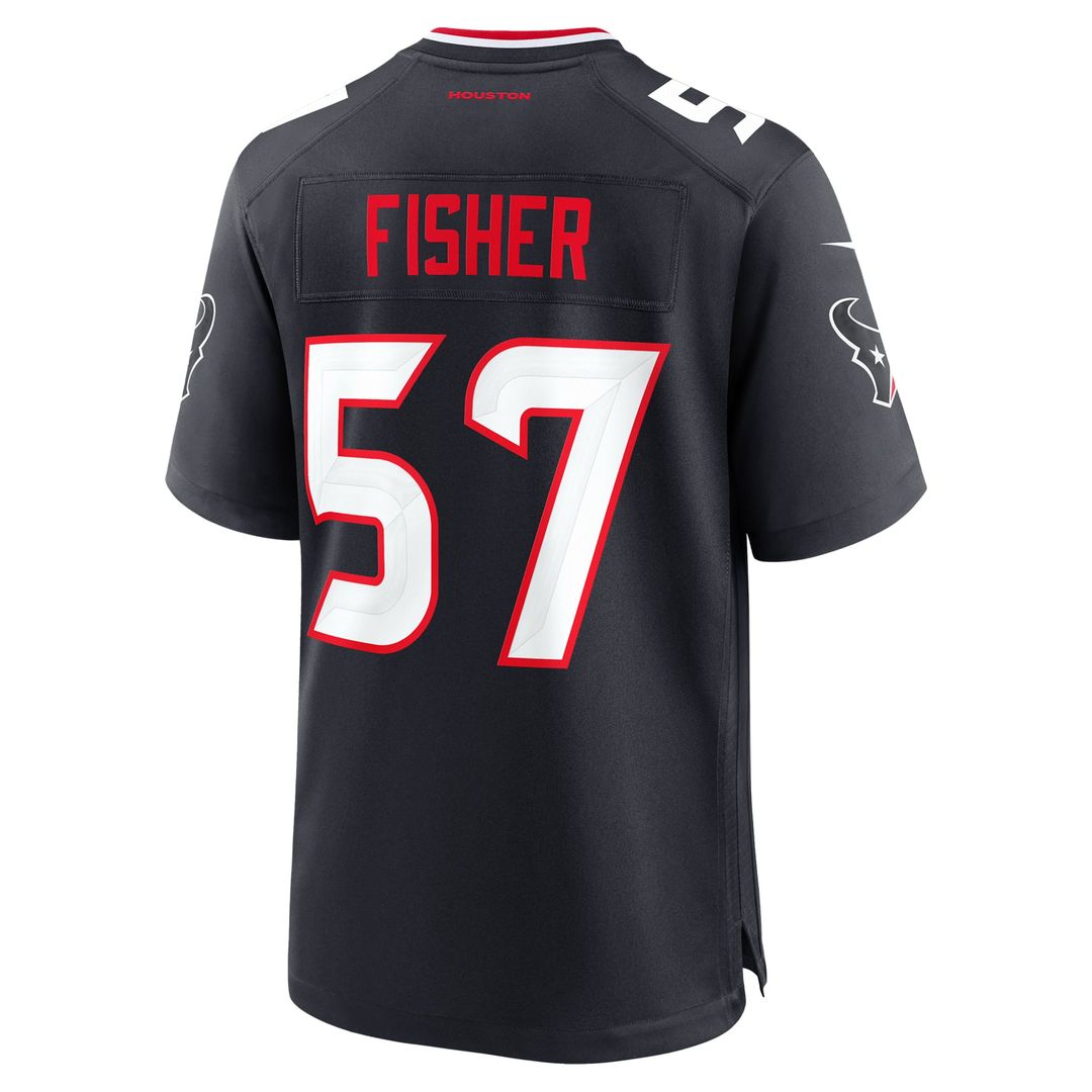 Blake Fisher Houston Texans Game Jersey - Navy