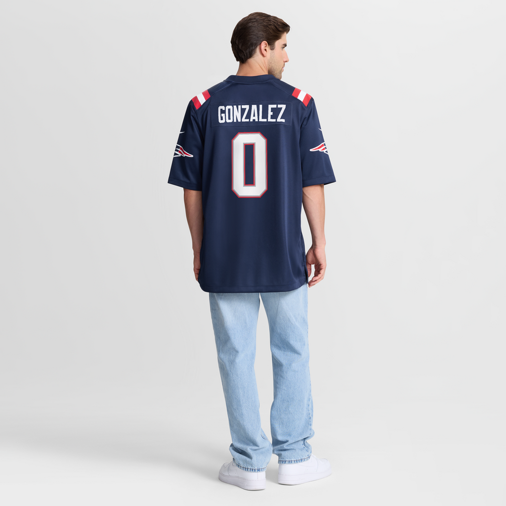 Christian Gonzalez New England Patriots Game Jersey - White