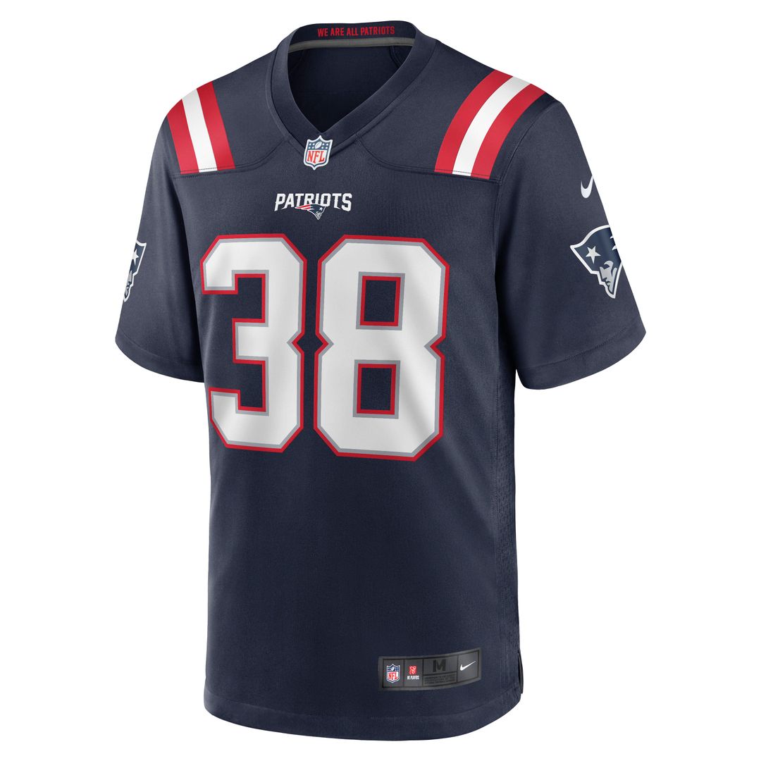 Rhamondre Stevenson New England Patriots Game Jersey - Navy
