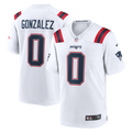 Christian Gonzalez New England Patriots Game Jersey - White