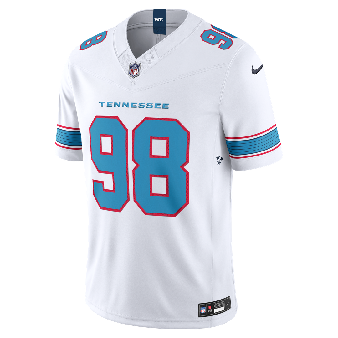 Jeffery Simmons Tennessee Titans Vapor F.U.S.E. Stitched Limited Jersey - Light Blue