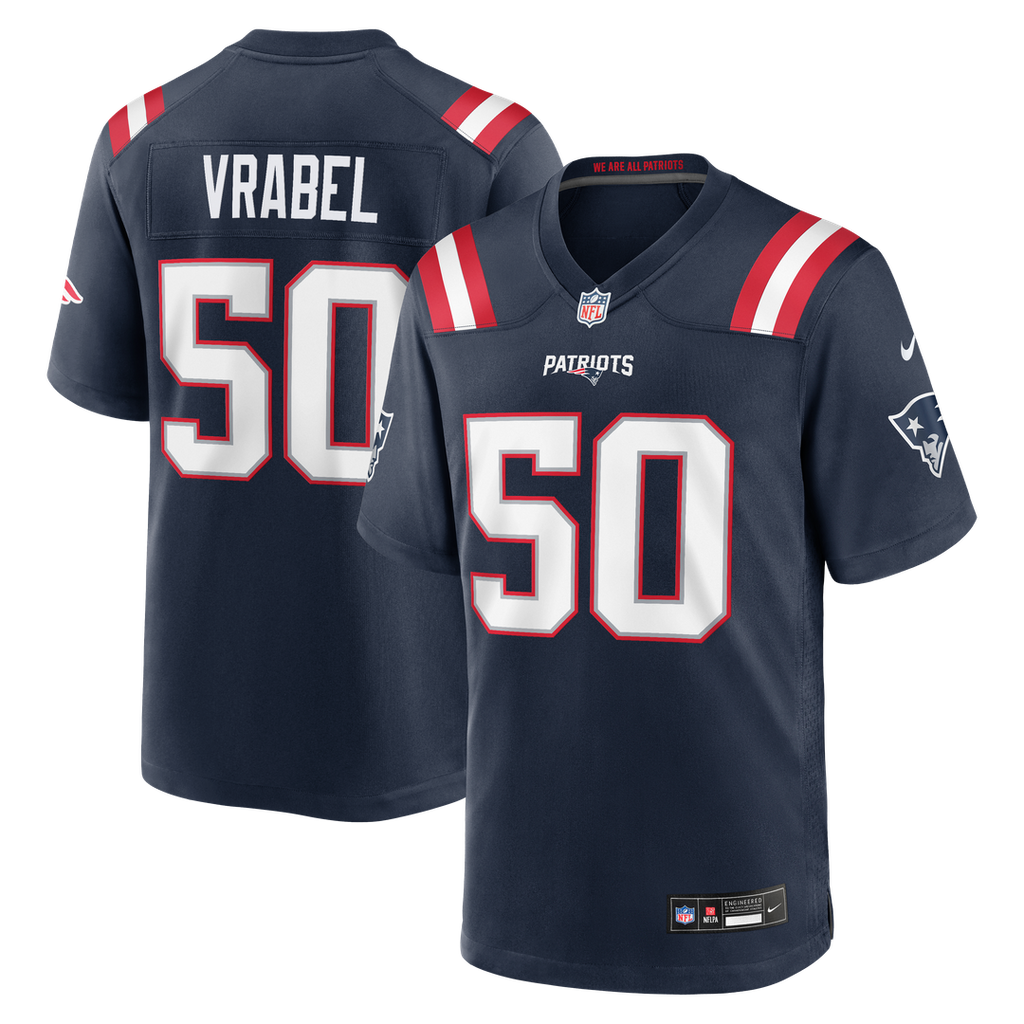 Mike Vrabel New England Patriots Game Jersey - Navy