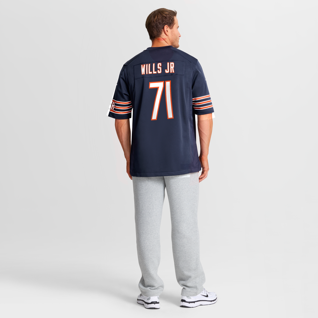 Jedrick Wills Jr. Chicago Bears Game Jersey - Navy