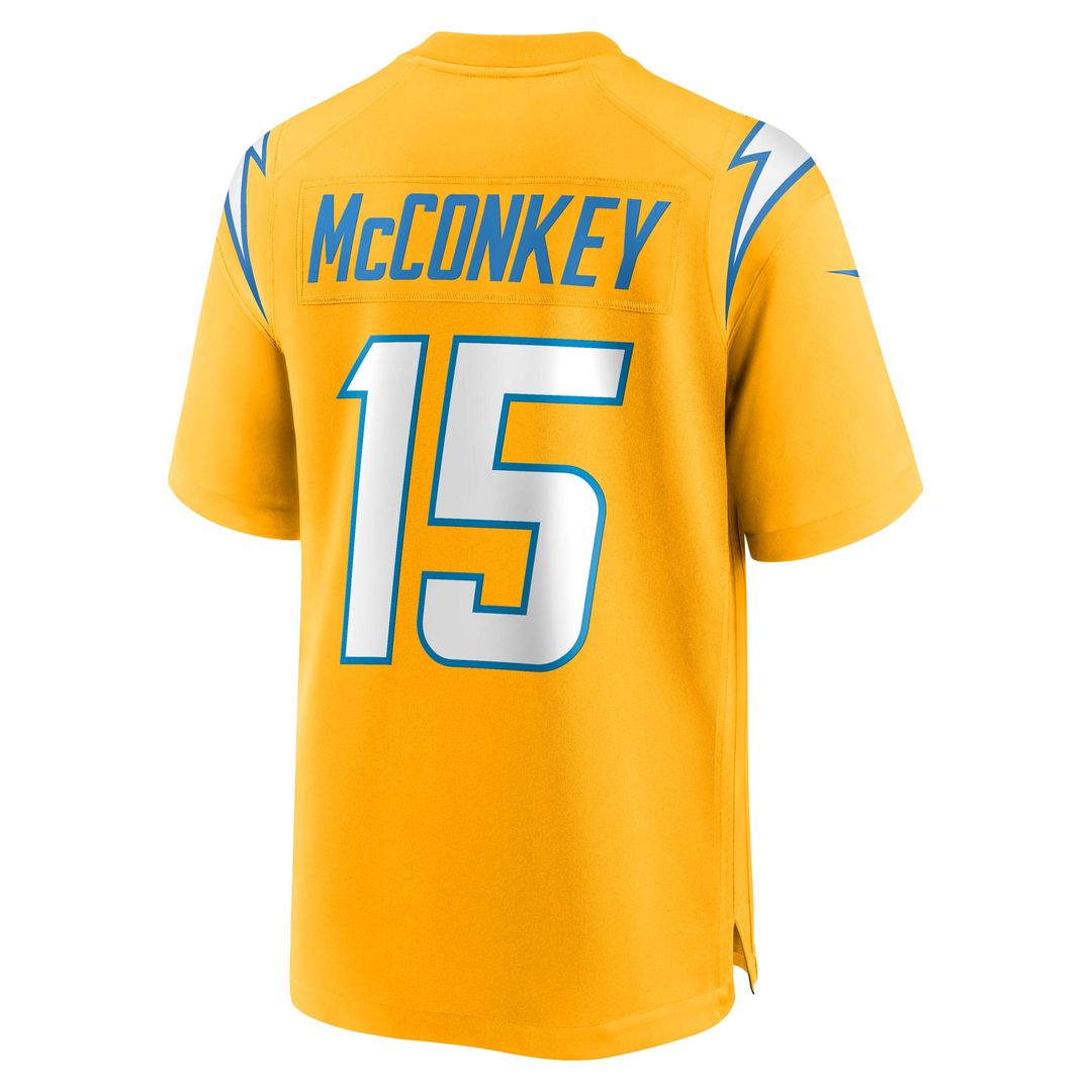 Ladd McConkey Los Angeles Chargers Alternate Charger Power Game Jersey - Gold