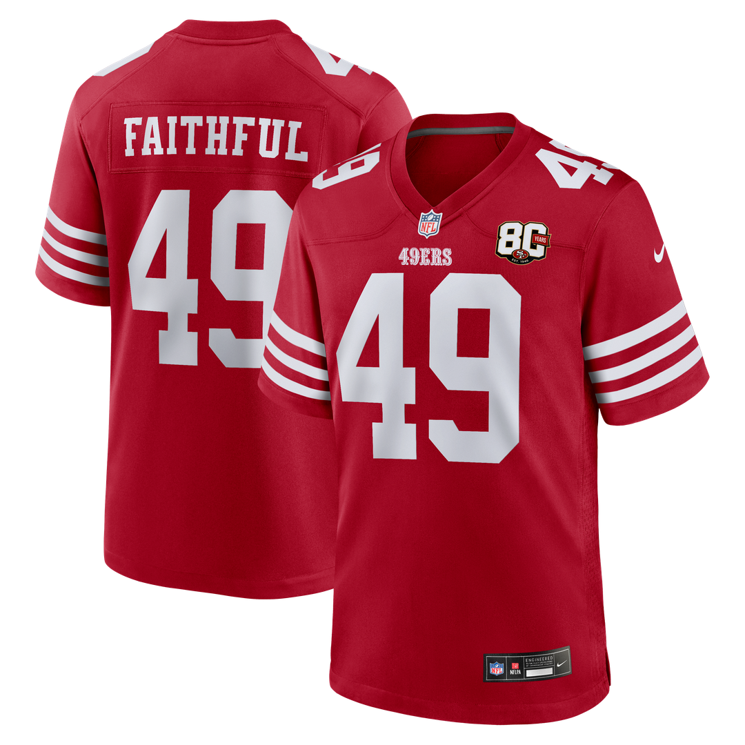 The Faithful San Francisco 49ers 80th Anniversary Game Jersey - White