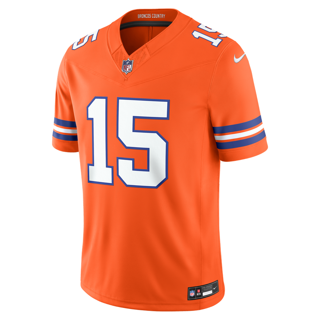 Nik Bonitto Denver Broncos Alternate Vapor F.U.S.E. Stitched Limited Jersey - Navy