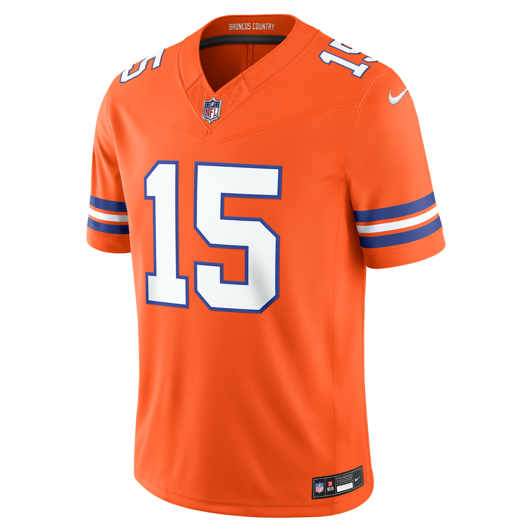 Nik Bonitto Denver Broncos Alternate Vapor F.U.S.E. Stitched Limited Jersey - Navy