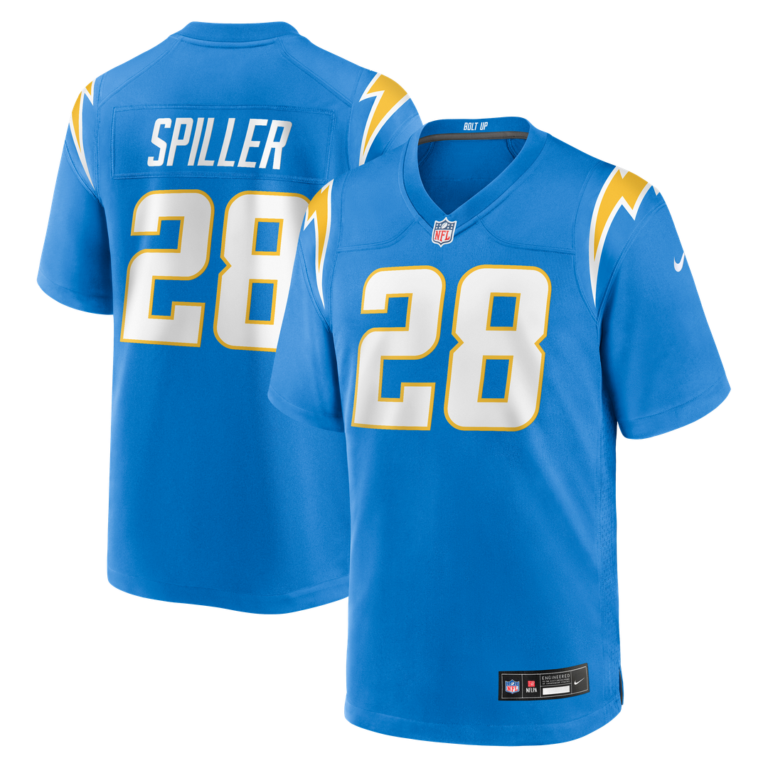 Isaiah Spiller Los Angeles Chargers Game Jersey - Powder Blue