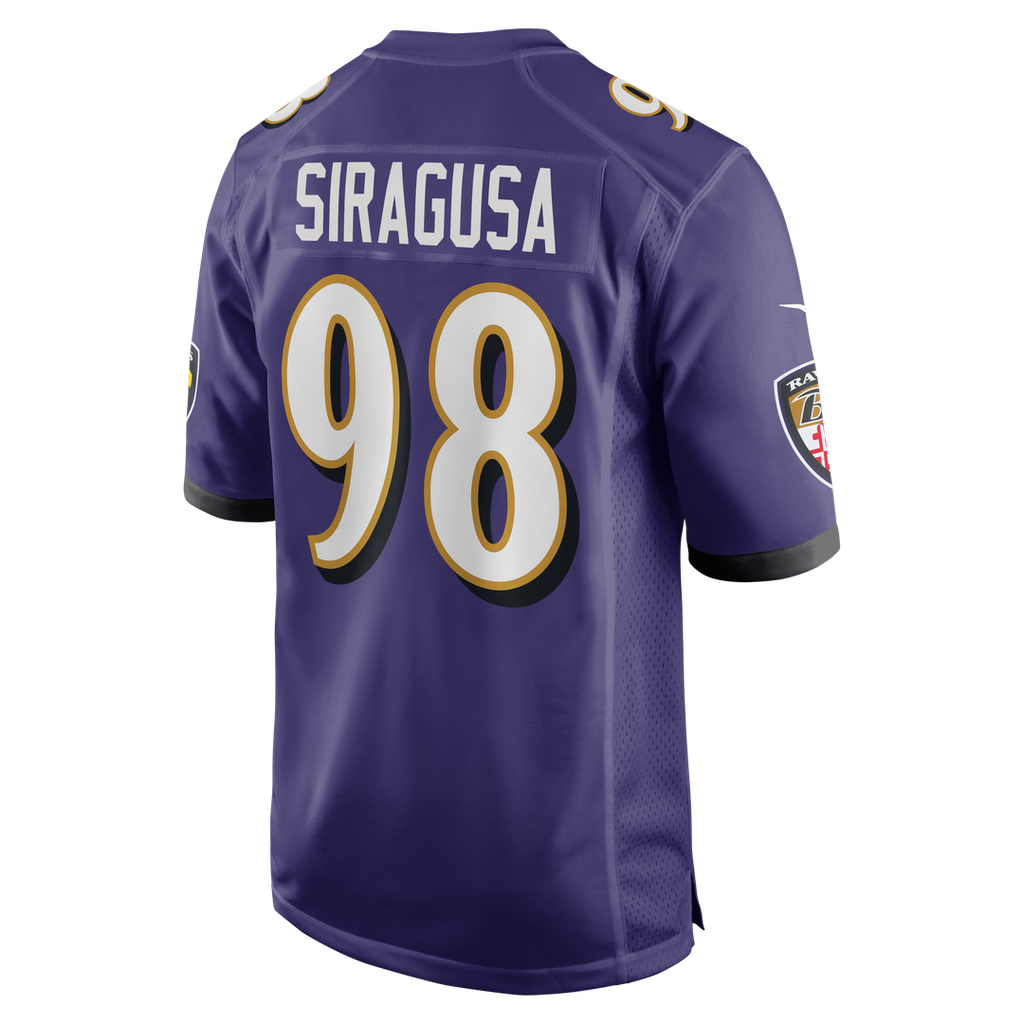 Tony Siragusa Baltimore Ravens Game Jersey - Purple