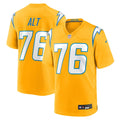 Joe Alt Los Angeles Chargers Alternate Charger Power Game Jersey - Gold