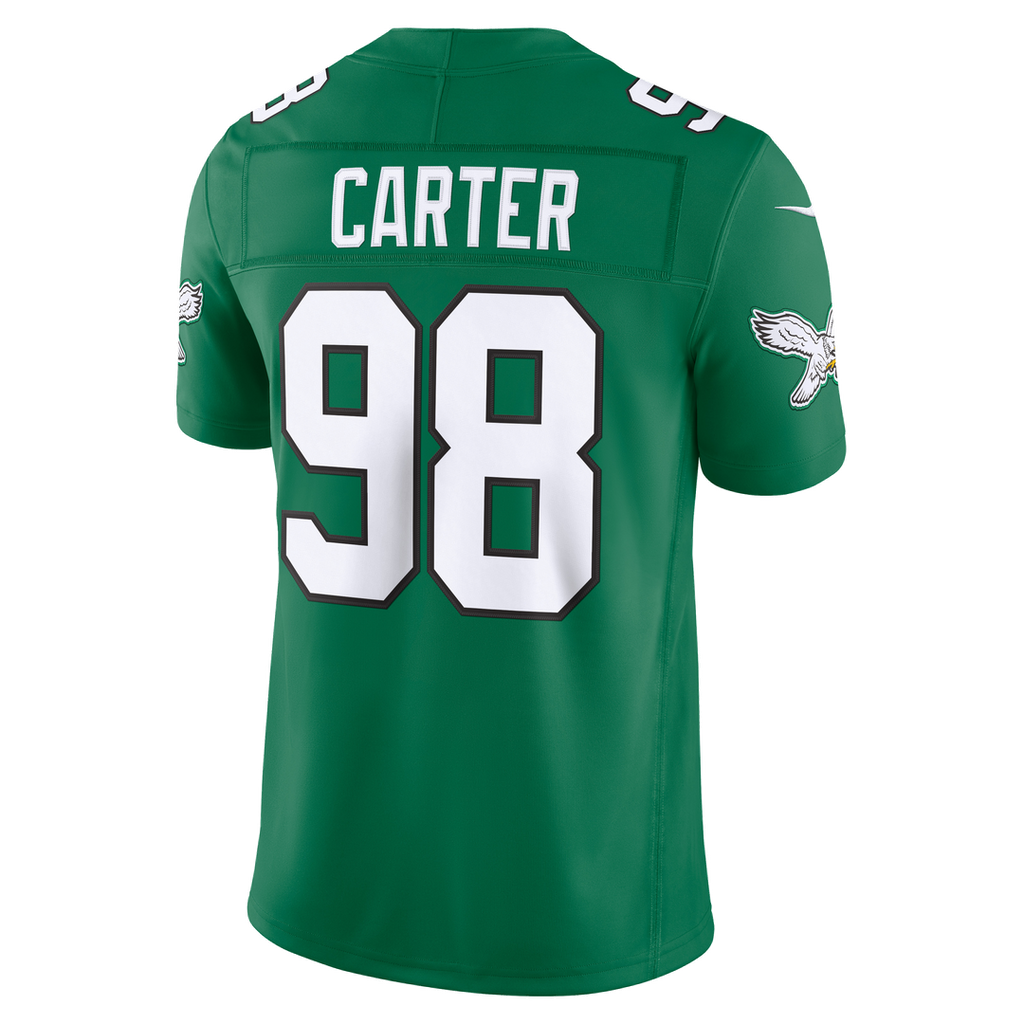 Jalen Carter Philadelphia Eagles Vapor F.U.S.E. Stitched Limited Jersey - Midnight Green