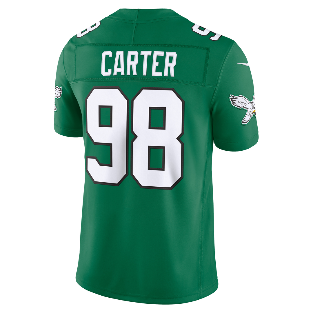 Jalen Carter Philadelphia Eagles Vapor F.U.S.E. Stitched Limited Jersey - Midnight Green