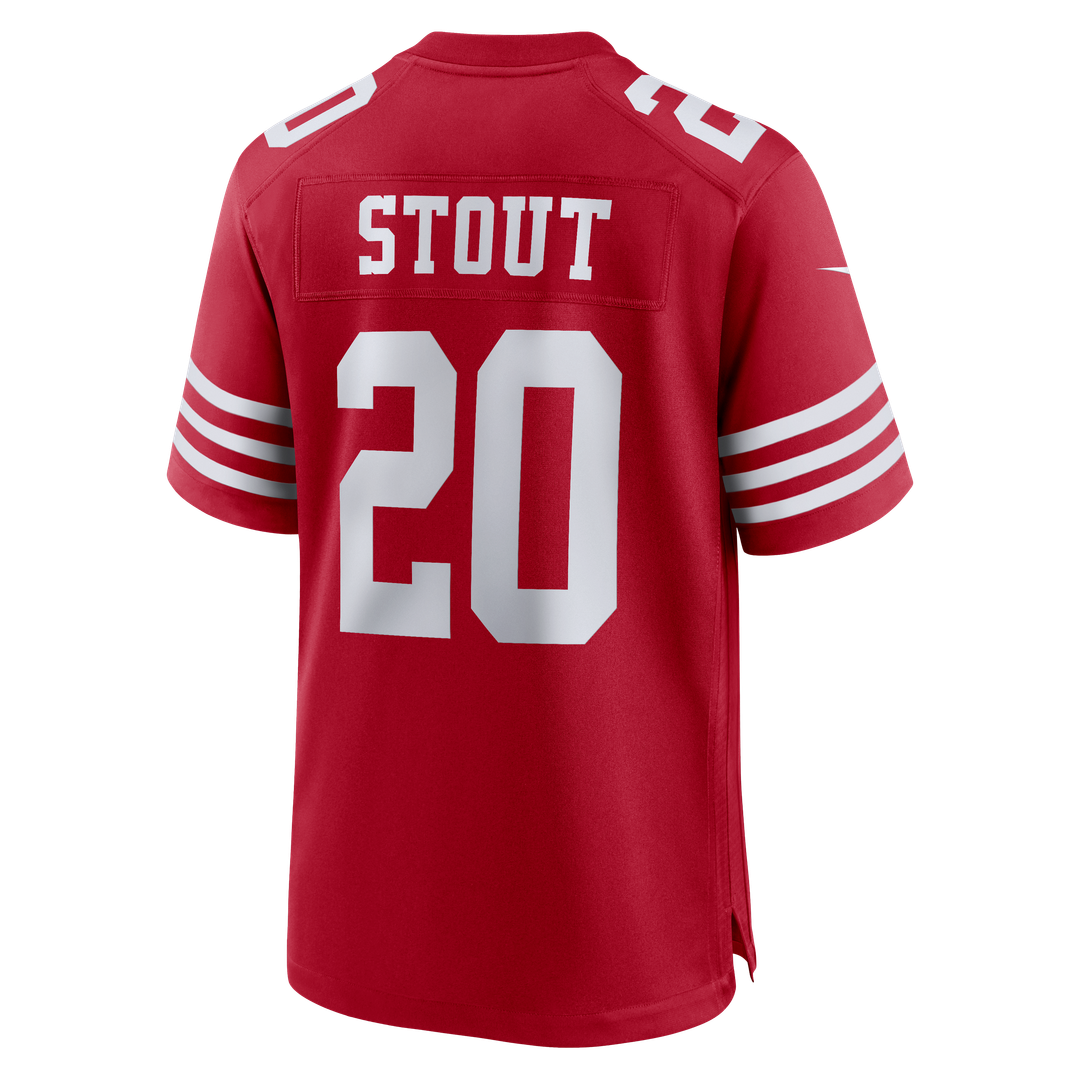 Upton Stout San Francisco 49ers Game Jersey - Scarlet