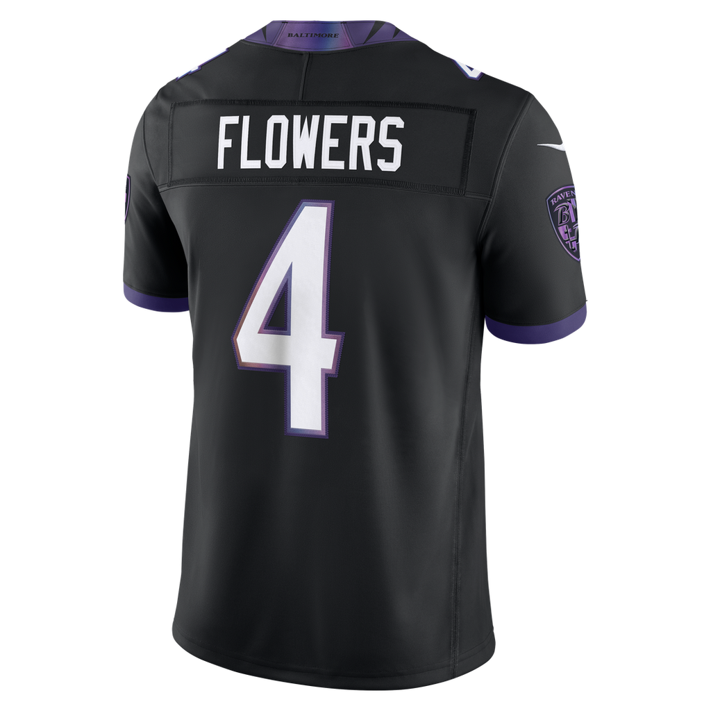 Zay Flowers Baltimore Ravens Vapor F.U.S.E. Stitched Limited Jersey - Purple