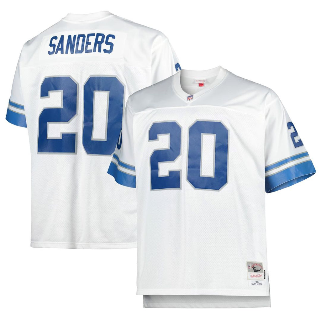 Barry Sanders Detroit Lions Big & Tall 1996 Replica Jersey - White