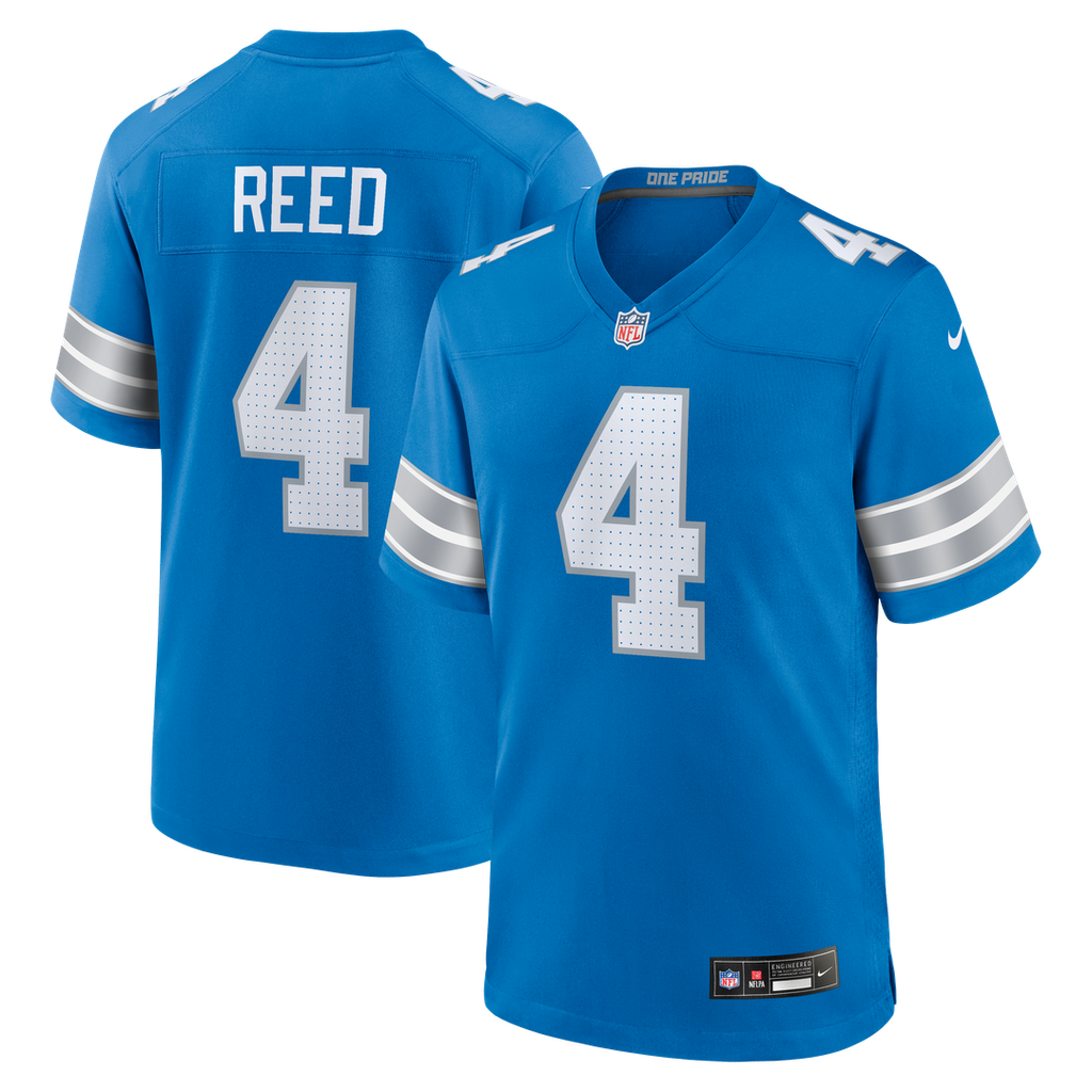 D.J. Reed Detroit Lions Game Jersey - Blue
