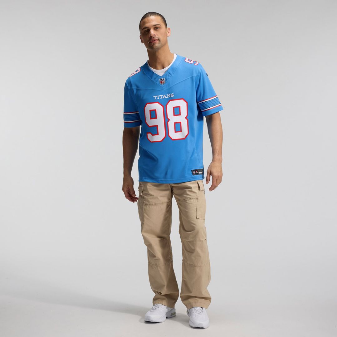 Jeffery Simmons Tennessee Titans Vapor F.U.S.E. Stitched Limited Jersey - Light Blue