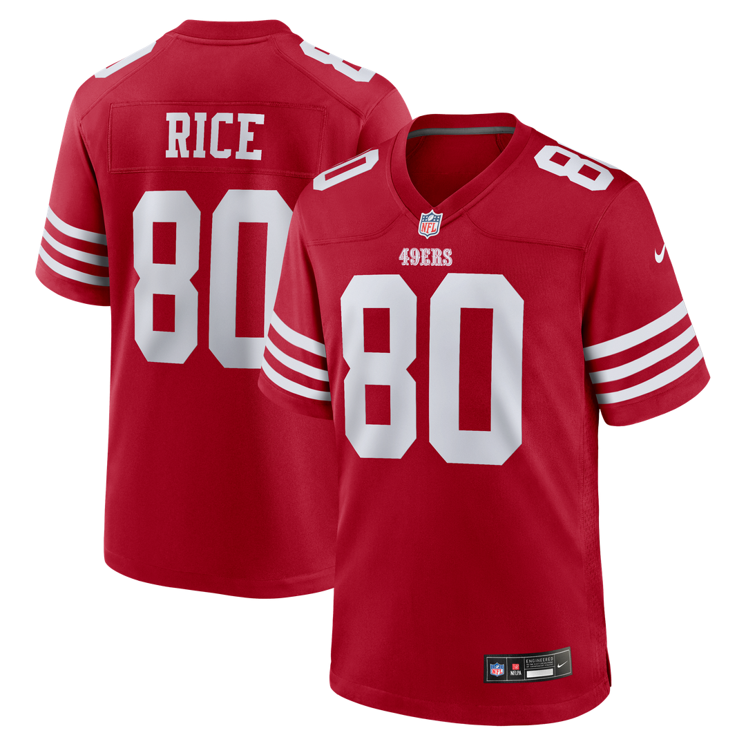 Jerry Rice San Francisco 49ers Retired Team Game Jersey - Scarlet