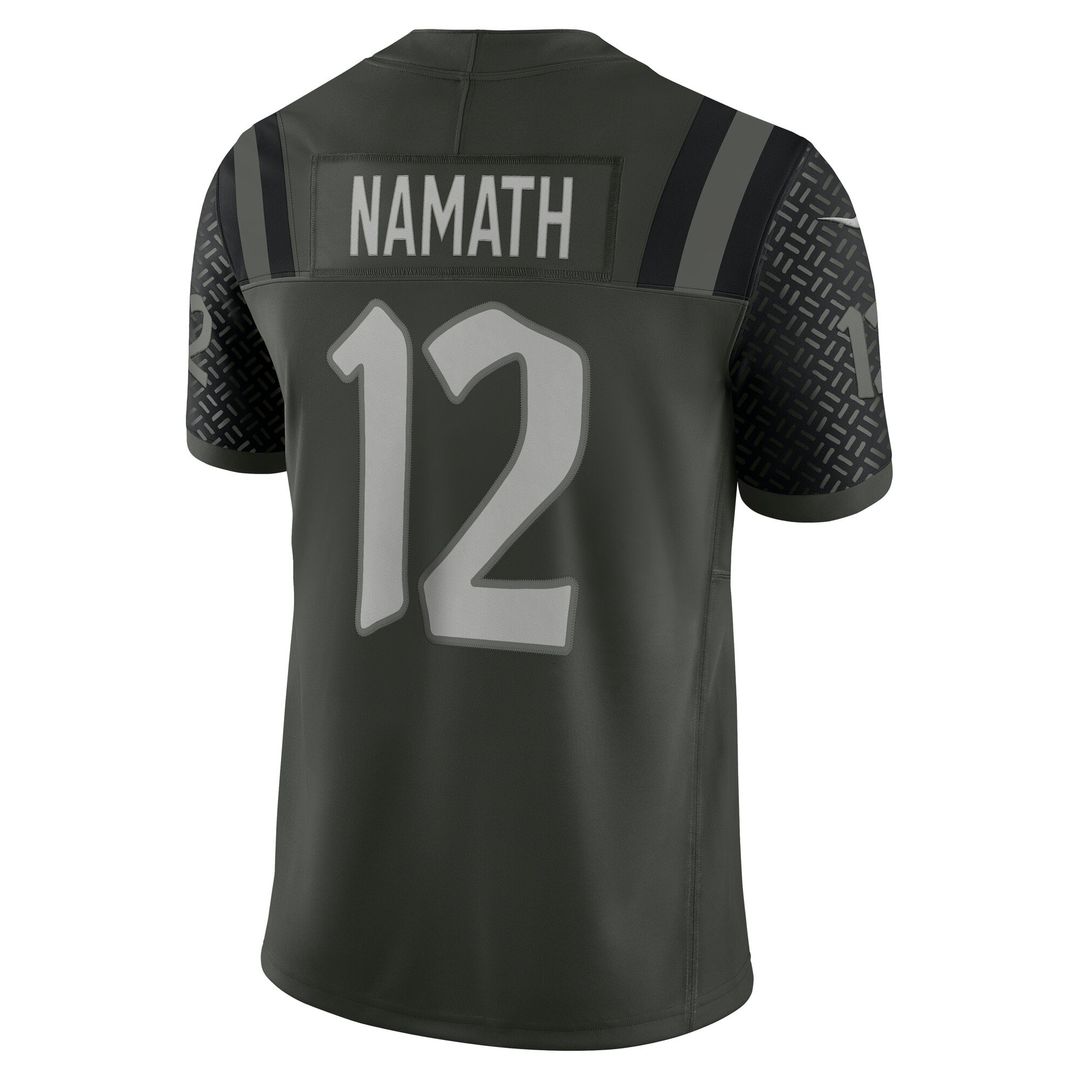 Joe Namath New York Jets Rivalries Collection Stitched Limited Jersey - Green