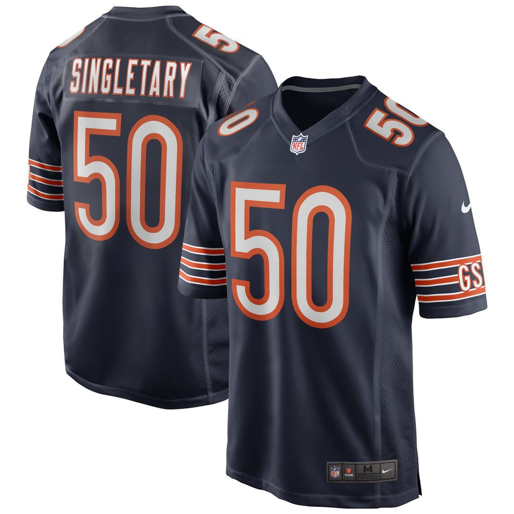 Mike Singletary Chicago Bears Game Jersey - Navy