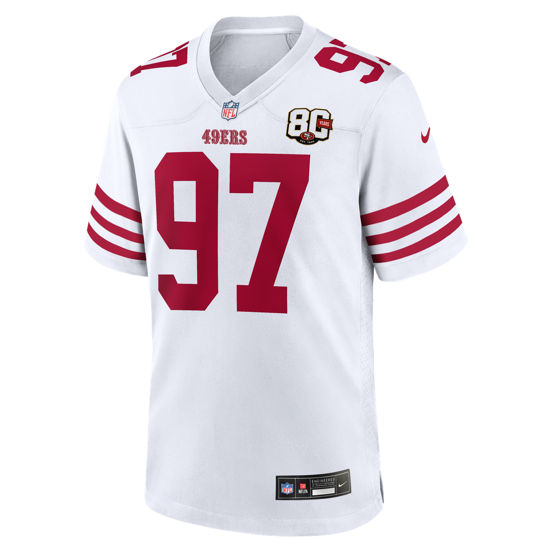 Nick Bosa San Francisco 49ers 80th Anniversary Game Jersey - White