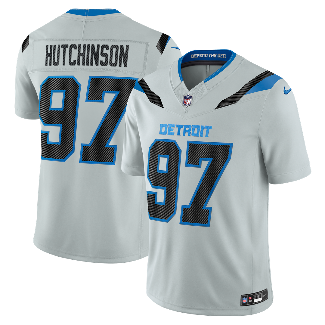 Aidan Hutchinson Detroit Lions 2026 Rivalries Collection Stitched Limited Jersey - Silver