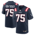 Alijah Vera-Tucker New England Patriots Game Jersey - Navy