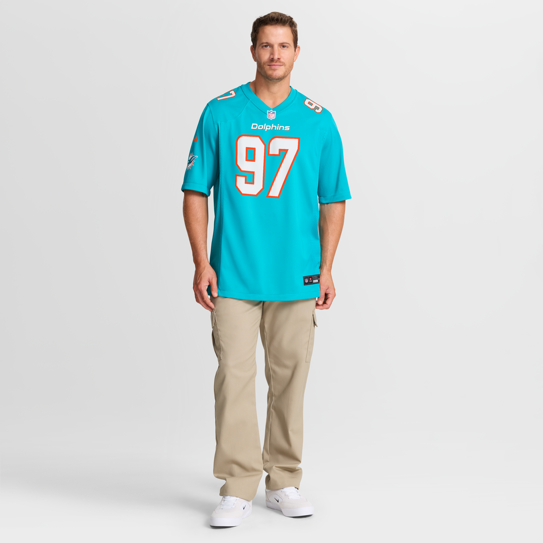 Rashard Lawrence Miami Dolphins Game Jersey - Aqua