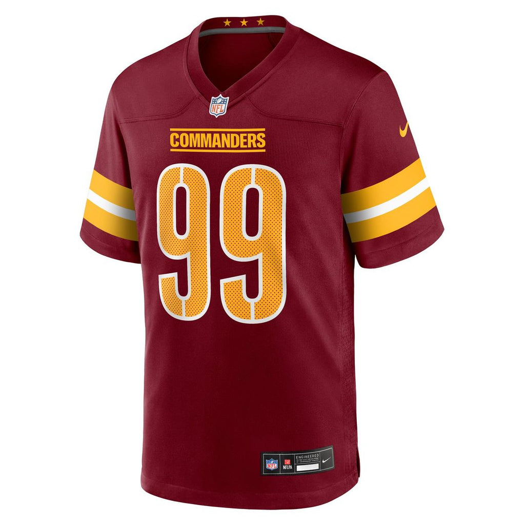 Javon Kinlaw Washington Commanders Game Jersey - Burgundy