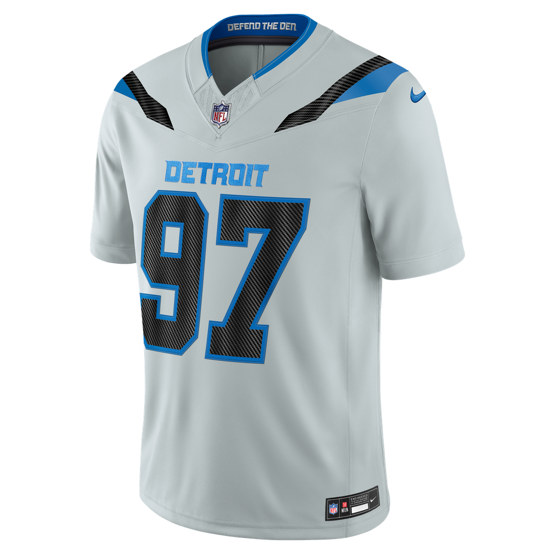 Aidan Hutchinson Detroit Lions 2026 Rivalries Collection Stitched Limited Jersey - Silver