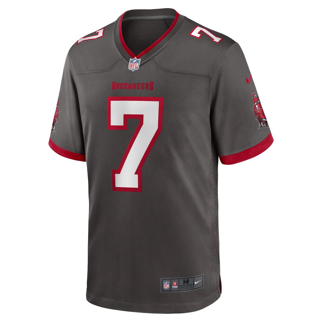 Bucky Irving Tampa Bay Buccaneers Alternate Game Jersey - Pewter